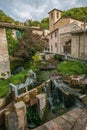 Awesome small stone city in the heart of Umbria region, named `village of streams` or `little Venice` for the torrent and waterfal