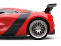 Awesome sports car - rear wheel and rear wing - cut shot