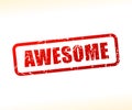 Awesome text stamp Royalty Free Stock Photo