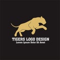 Awesome tiger logotype free vector