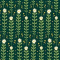 Awesome Unique Daisy Flower Pattern Royalty Free Stock Photo