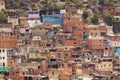 Awesome view of Artigas and Moran Slums in green hills Caracas Venezuela Royalty Free Stock Photo