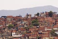 Awesome view of Artigas and Moran Slums in green hills Caracas Venezuela Royalty Free Stock Photo