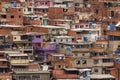 Awesome view of Artigas and Moran Slums in green hills Caracas Venezuela Royalty Free Stock Photo