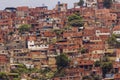 Awesome view of Artigas and Moran Slums in green hills Caracas Venezuela Royalty Free Stock Photo