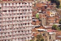 Awesome view of Artigas and Moran Slums in green hills Caracas Venezuela Royalty Free Stock Photo
