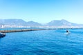 Awesome view of sea by the coast of Alanya, Turkey. Amazing coastline Royalty Free Stock Photo