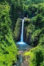 Awesome view of Sopoaga Tropical Waterfall Samoa close up, Pacific Ocean Holiday destination