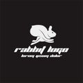 Awesome white rabbit logotype free vector