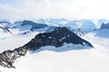 Awesome winter view from Galdhopiggen mountain in Jotunheimen