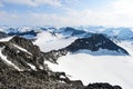 Awesome winter view from Galdhopiggen mountain in Jotunheimen