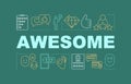 Awesome word concepts banner Royalty Free Stock Photo