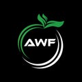 AWF letter logo Design. AWF Simple and modern monogram logo. Abstract Alphabet vector Design Royalty Free Stock Photo