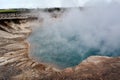 Awful bubbling geyser pool in Yellowstone Park Royalty Free Stock Photo