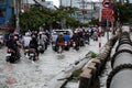 Awful flooded street at Ho Chi Minh city