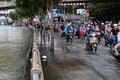 Awful flooded street at Ho Chi Minh city