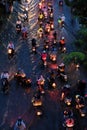 Awful flooded street at Ho Chi Minh city