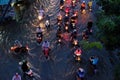 Awful flooded street at Ho Chi Minh city