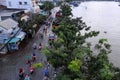 Awful flooded street at Ho Chi Minh city