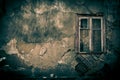 Awful Scary Mystical Horror Abstract Scary Dark Background To Hellolwin. Wall Surface With The Texture Of An Old Ruined House In A