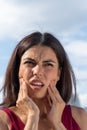 Awful toothache Royalty Free Stock Photo