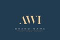 AWI abstract letter logo design Royalty Free Stock Photo