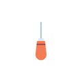 Awl groover flat icon