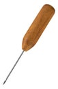awl-hook, for stitching shoes, on white background in insulation Royalty Free Stock Photo