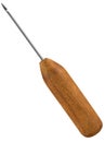 awl-hook, for stitching shoes, on white background in insulation Royalty Free Stock Photo