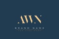 AWN abstract letter logo design Royalty Free Stock Photo