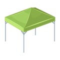 Awning for protection against sun and rain.Tent single icon in cartoon style vector symbol stock illustration .