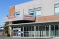 Awning with text emergency department at Island Health hospital