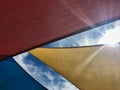 Awnings of colors Royalty Free Stock Photo
