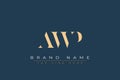 AWP abstract letter logo design Royalty Free Stock Photo