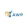 AWP credit repair accounting logo design on white background. AWP creative initials Growth graph letter logo concept. AWP business