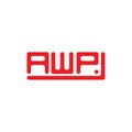 AWP letter logo creative design with vector graphic,