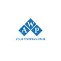 AWP letter logo design on white background. AWP creative initials letter logo concept. AWP letter design