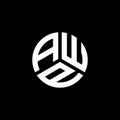 AWP letter logo design on white background. AWP creative initials letter logo concept. AWP letter design