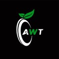 AWT creative minimalist letter logo. AWT unique vector initials alphabet letter logo design Royalty Free Stock Photo