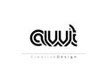 AWT Creative Unique Modern Letter Logo Design. Elegant Monogram Logo Design with Decorative Elements and Typography Royalty Free Stock Photo