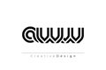 AWW Creative Unique Modern Letter Logo Design. Elegant Monogram Logo Design with Decorative Elements and Typography Royalty Free Stock Photo
