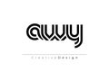 AWY Creative Unique Modern Letter Logo Design. Elegant Monogram Logo Design with Decorative Elements and Typography Royalty Free Stock Photo