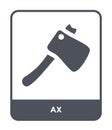 ax icon in trendy design style. ax icon isolated on white background. ax vector icon simple and modern flat symbol for web site, Royalty Free Stock Photo