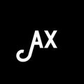 AX letter logo design on black background. AX creative initials letter logo concept. ax letter design. AX white letter design on Royalty Free Stock Photo
