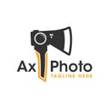 Ax photo studio illustration logo design Royalty Free Stock Photo