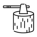 Ax in wood icon Royalty Free Stock Photo