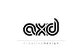 AXD Creative Unique Modern Letter Logo Design Royalty Free Stock Photo
