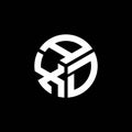 AXD letter logo design on black background. AXD creative initials letter logo concept. AXD letter design Royalty Free Stock Photo