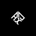 AXD letter logo design on black background. AXD creative initials letter logo concept. AXD letter design Royalty Free Stock Photo