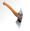 wooden hilt axe forester isolated Royalty Free Stock Photo